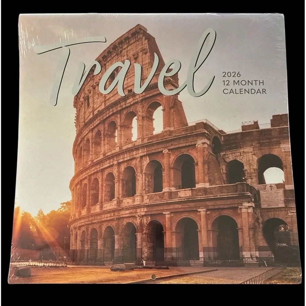 2026 12-Months Hanging Wall Calendar TRAVEL 12 Month 12